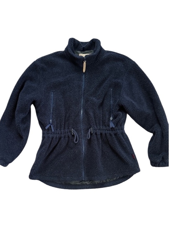 Woolrich Deep Pile Sherpa Fleece Jacket - Navy Blue - Made In Usa - Size L
